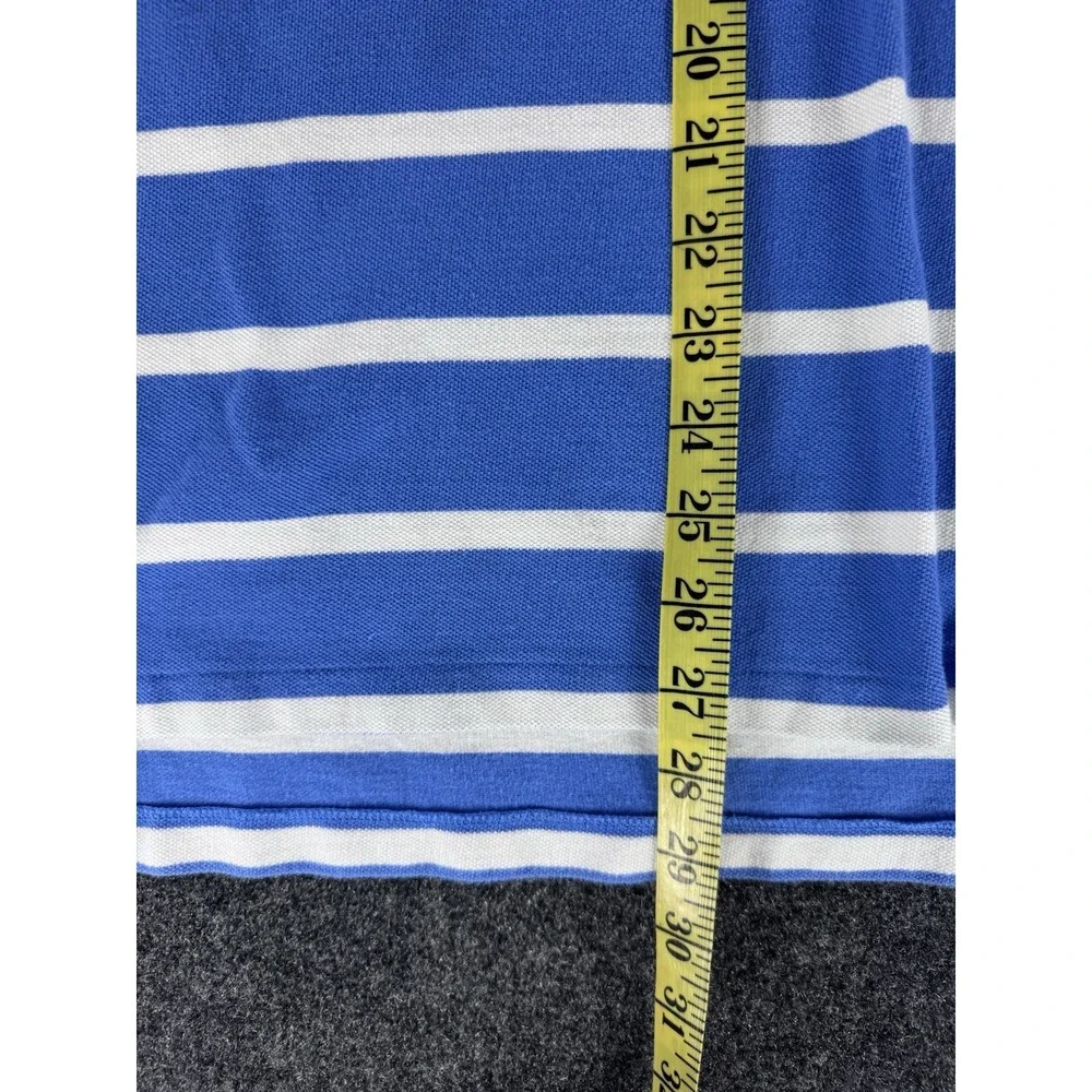 Polo Ralph Lauren Blue White Striped Polo Shirt Mens XL Cotton